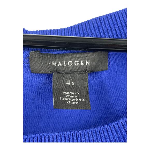 Halogen Sweater flutter sleeve blue size 4X - Picture 4 of 5